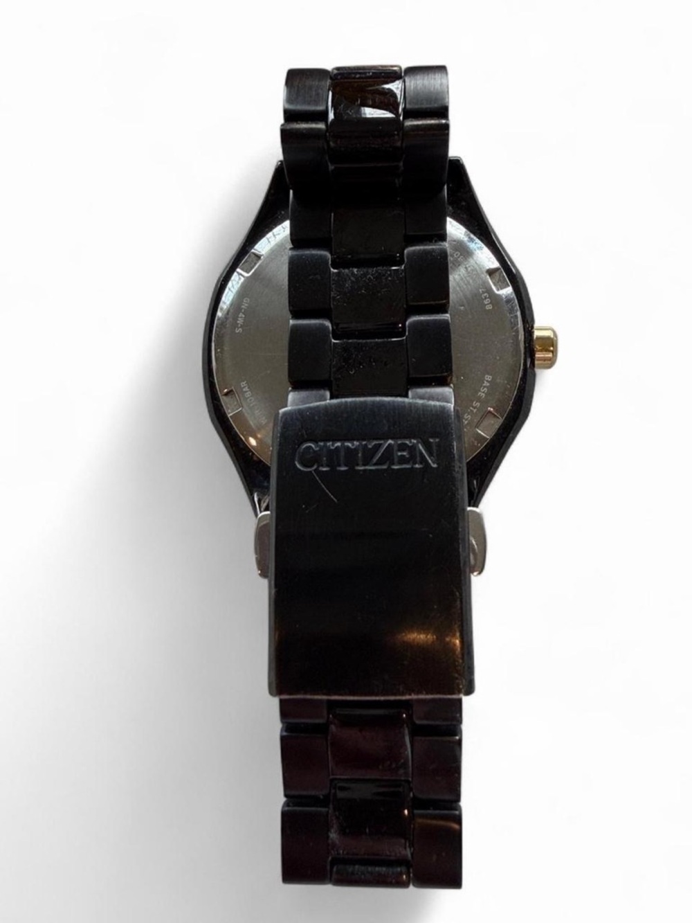 Citizen Eco-Drive POV Crystal Bezel Watch Black Gold - Picture 6 of 9